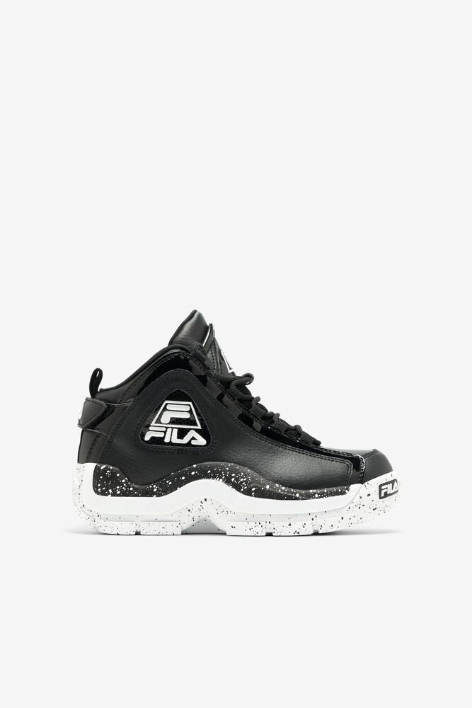 Fila Grant Hill 2 Black/White Sneakers Kids - NZ 62340-YMOX